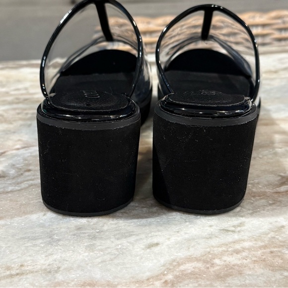 Women’s Coconuts by MATISSE Layered black/clear platform wedge sandal- Size 8 - Picture 8 of 10